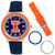 Illinois Fighting Illini Colors Watch Gift Set - Stainless Steel Case with Interchangeable Bezels