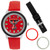 Texas Tech Red Raiders Colors Watch Gift Set - Stainless Steel Case with Interchangeable Bezels