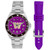 Image of Washington Huskies Men's Contender Watch Gift Set - Stainless Steel Case with 2 Bands