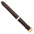 Image of DeBeer 18mm Genuine Alligator Matte Brown Gold-tone Buckle Watch Band
