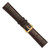 Image of DeBeer 19mm Genuine Matte Alligator Brown Gold-tone Buckle Watch Band