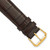 Image of DeBeer 19mm Genuine Matte Alligator Brown Gold-tone Buckle Watch Band