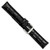 Image of DeBeer 19mm Long Black Crocodile-Style Chrono Silver-tone Buckle Watch Band
