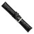 Image of DeBeer 22mm Short Black Crocodile-Style Chrono Silver-tone Buckle Watch Band