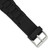 DeBeer 18mm Black Link Style Silicone Rubber Stainless Steel Buckle Watch Band