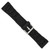 Image of DeBeer 24mm Black Link Style Silicone Rubber Stainless Steel Buckle Watch Band