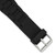 Image of DeBeer 24mm Black Link Style Silicone Rubber Stainless Steel Buckle Watch Band