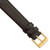 Image of DeBeer 16mm Dark Brown Genuine Calf Leather Gold-tone Buckle Watch Band