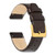 Image of DeBeer 20mm Dark Brown Genuine Calf Leather Gold-tone Buckle Watch Band