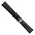 Image of DeBeer 20mm Black Flat Genuine Crocodile Silver-tone Watch Band