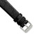 Image of DeBeer 20mm Black Flat Genuine Crocodile Silver-tone Watch Band