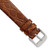 Image of DeBeer 16mm Havana Flat Genuine Crocodile Silver-tone Watch Band
