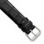 Image of DeBeer 14mm Black Flat Alligator-Style Grain Leather Silver-tone Buckle Watch Band