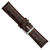 Image of DeBeer 24mm Short Dark Brown Crocodile-Style Grain Chrono Silver-tone Buckle Watch Band
