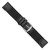 Image of DeBeer 20mm Black Army Style Nylon/Leather Steel Buckle Watch Band