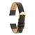 Image of Gilden 14mm Dark Brown Classic Calfskin Gold-tone Buckle Watch Band