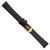 Image of Gilden 10mm Dark Brown Classic Calfskin Gold-tone Buckle Watch Band