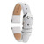 Image of Gilden 12mm White Classic Calfskin Silver-tone Buckle Watch Band