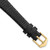 Image of Gilden 13mm Black Flat Lizard-Style Grain Calfskin Watch Band
