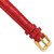 Image of DeBeer 12mm Red Crocodile-Style Grain Chrono Gold-tone Buckle Watch Band