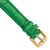 Image of DeBeer 14mm Green Crocodile-Style Grain Chrono Gold-tone Buckle Watch Band