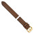 Image of Gilden 24mm Brown w/Stitch Sport Calfskin w/IP-plated Buckle Watch Band