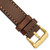 Image of Gilden 26mm Brown w/Stitch Sport Calfskin w/IP-plated Buckle Watch Band
