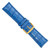 Image of DeBeer 24mm Blue Crocodile-Style Grain Chrono Gold-tone Buckle Watch Band