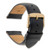 Image of Gilden 20mm Black Padded No-Stitch Calfskin Gold-tone IP-plated Buckle Watch Band