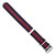DeBeer 20mm Navy with Red Stripe Two Piece Nylon Strap Watch Band