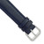 Image of DeBeer 20mm Lizard-Style Grain Navy Silver-tone Buckle Watch Band