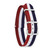 Image of DeBeer 22mm Navy, Red, White Military G10 Nylon Silver-tone Buckle Watch Band
