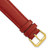 Image of DeBeer 12mm Lizard-Style Grain Red Gold-tone Buckle Watch Band