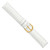 Image of DeBeer 20mm White Genuine Lizard Gold-tone Buckle Watch Band
