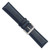 Image of DeBeer 19mm Navy Smooth Leather Chrono Silver-tone Buckle Watch Band