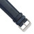 Image of DeBeer 19mm Navy Smooth Leather Chrono Silver-tone Buckle Watch Band