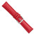 Image of DeBeer 22mm Red Smooth Leather Chrono Silver-tone Buckle Watch Band