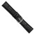 Image of DeBeer 22mm Genuine Matte Alligator Black Silver-tone Buckle Watch Band