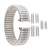 Image of Gilden Mens 18-22mm Curved-End Stainless Steel Expansion Watch Band