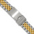 Gilden Mens 18-22mm Long Jubilee-Style Two-tone IP Stainless Steel Watch Band