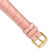 DeBeer 24mm Long Pink Crocodile-Style Grain Chrono Gold-tone Buckle Watch Band
