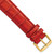 Image of DeBeer 18mm Long Red Crocodile-Style Grain Chrono Gold-tone Buckle Watch Band