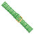 DeBeer 24mm Long Green Crocodile-Style Grain Chrono Gold-tone Buckle Watch Band