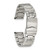 DeBeer 20mm Satin Finish Link Style Silver-tone Watch Band
