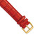 DeBeer 20mm Long Red Crocodile-Style Grain Chrono Gold-tone Buckle Watch Band