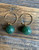 25mm Natural Untreated Canadian Nephrite Jade Earrings on Gold-Plated Sterling Silver Hooks