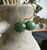 25mm Natural Untreated Canadian Nephrite Jade Earrings on Gold-Plated Sterling Silver Hooks