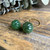 25mm Natural Untreated Canadian Nephrite Jade Earrings on Gold-Plated Sterling Silver Hooks