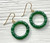 Image of 24.5mm Round Genuine Natural Canadian Nephrite Jade Earrings on Gold-Plated Sterling Silver Hooks