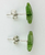 12mm Genuine Natural Canadian Nephrite Jade Maple Leaf Stud Earrings